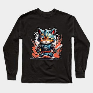 Samurai Cat Long Sleeve T-Shirt